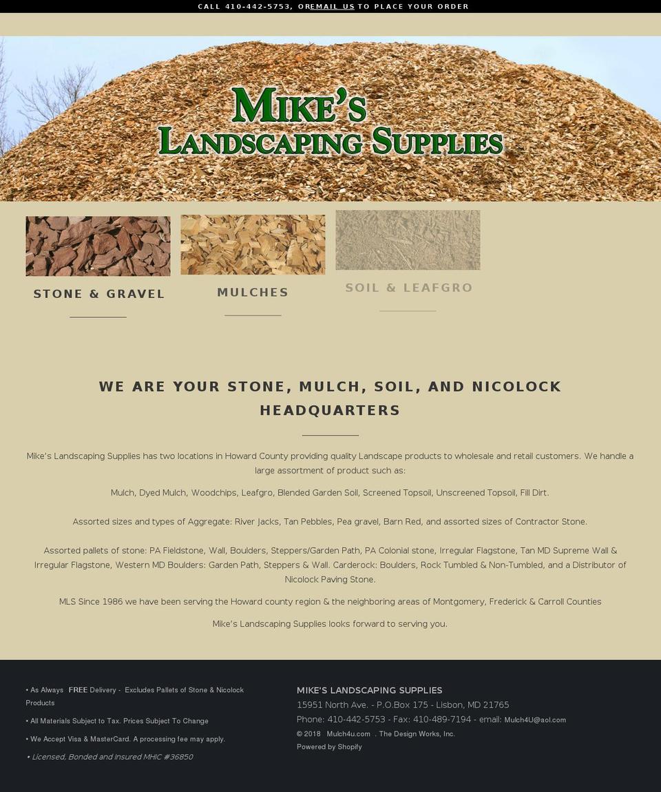 mulch4u.com shopify website screenshot