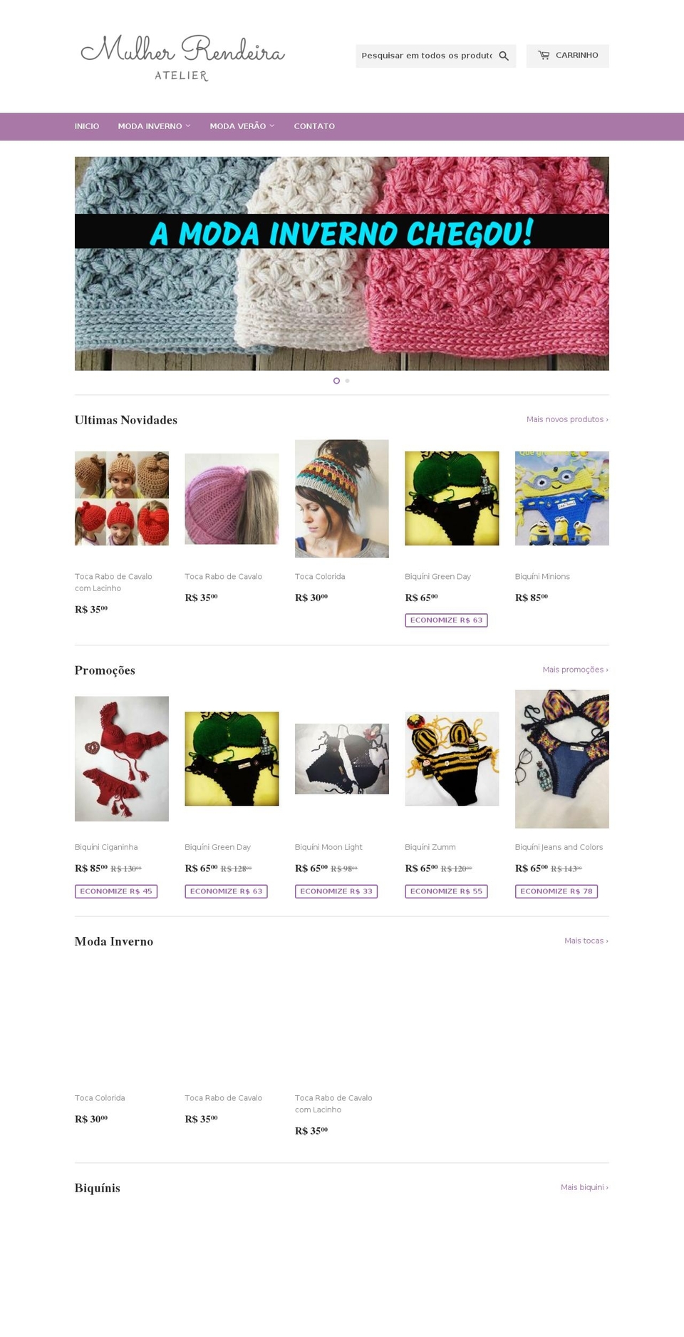 mulherrendeira.com — Shopify storefront screenshot