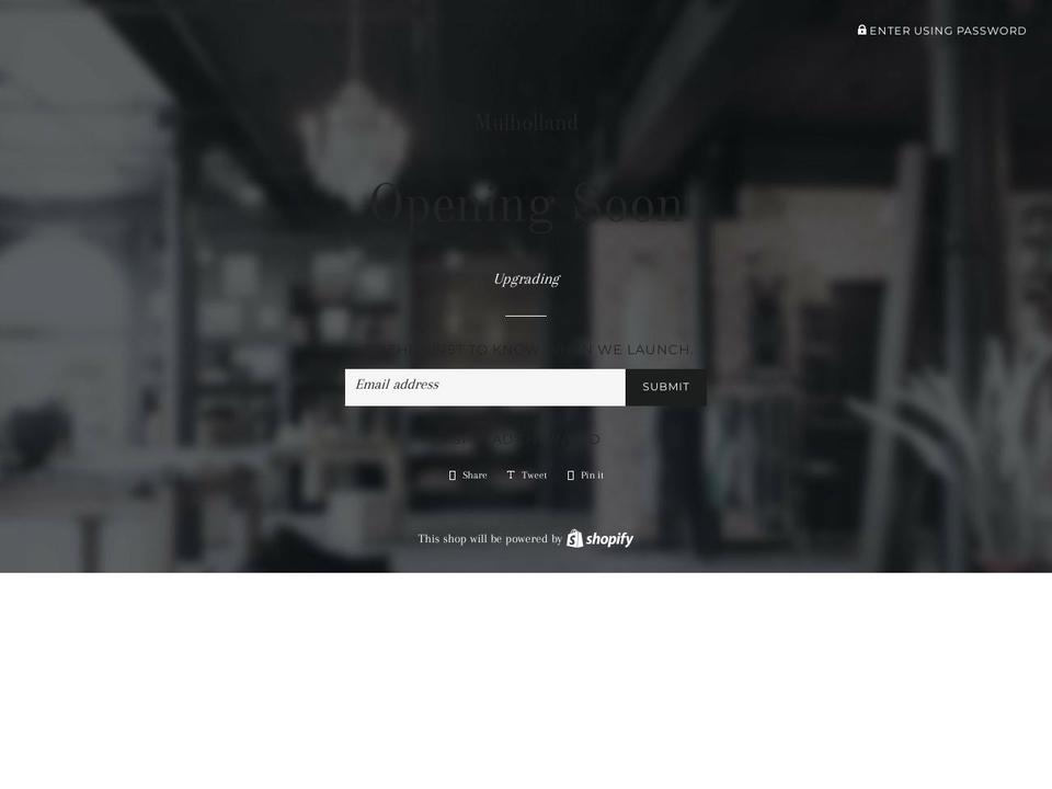 mulhollandstraps.com — Shopify storefront screenshot