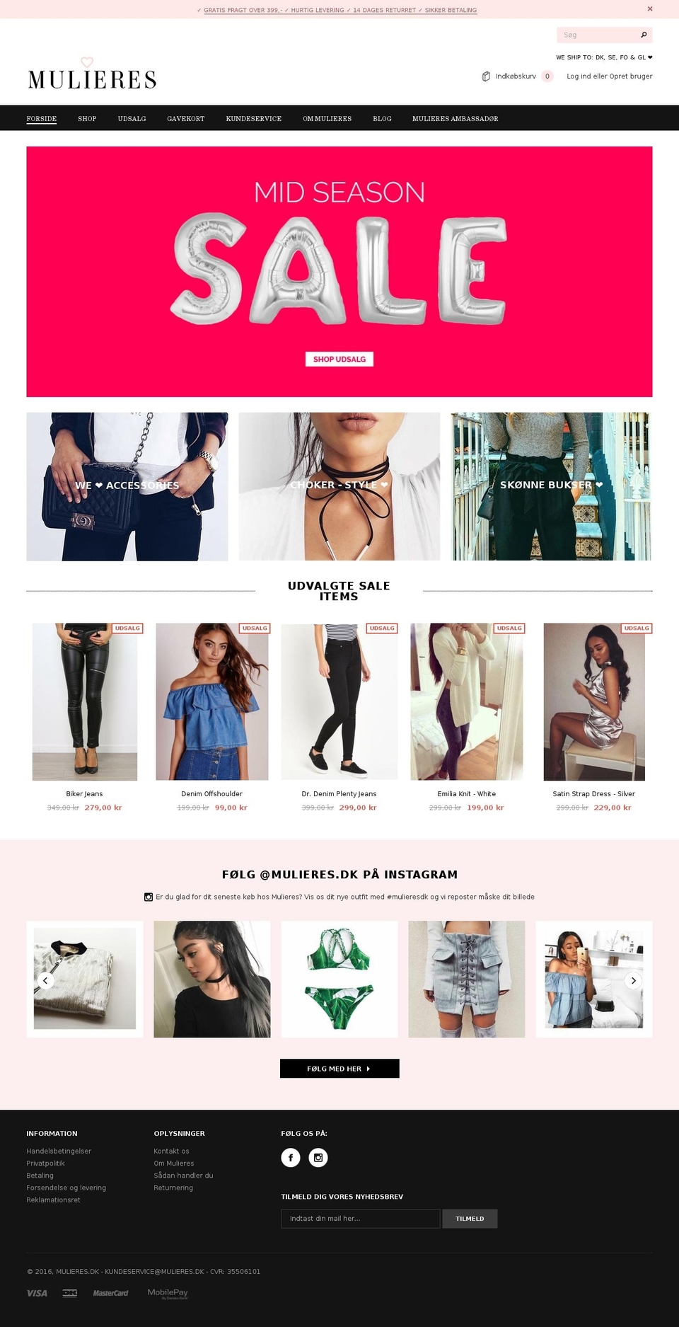 mulieres.dk shopify website screenshot