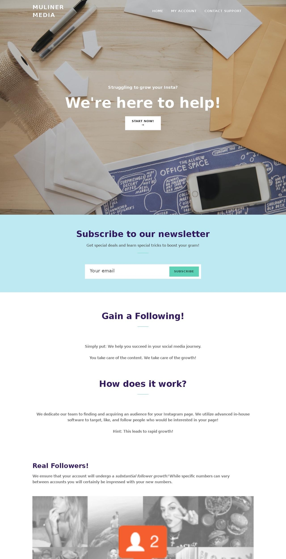 mulinermedia.com — Shopify storefront screenshot