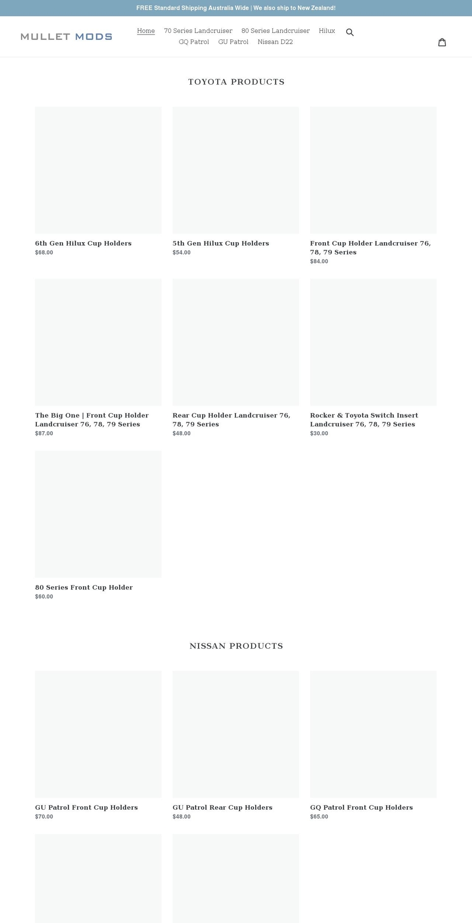 mulletmods.com.au shopify website screenshot