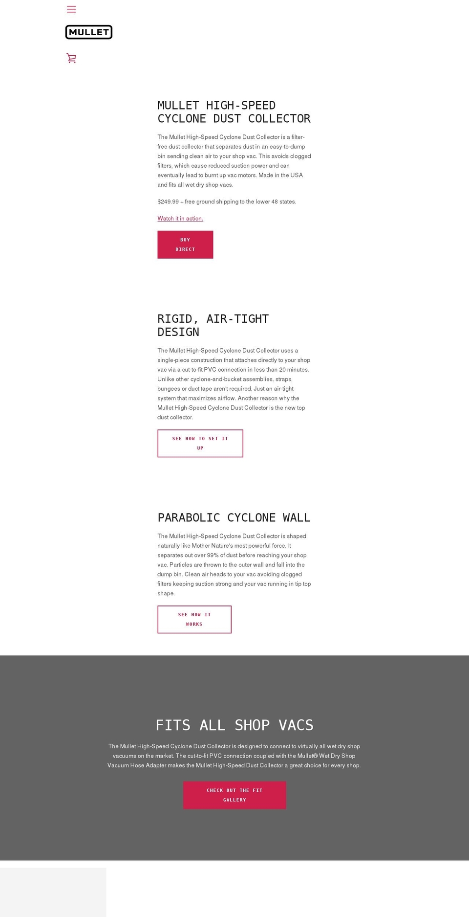 mullettools.com shopify website screenshot