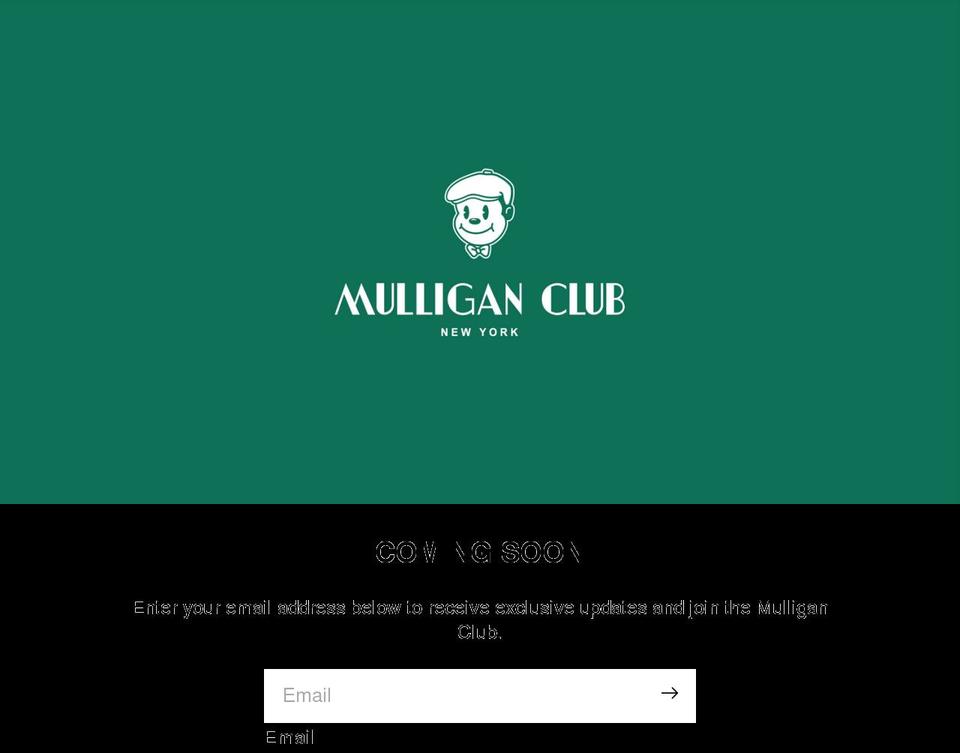 mulliganclubgolf.com shopify website screenshot