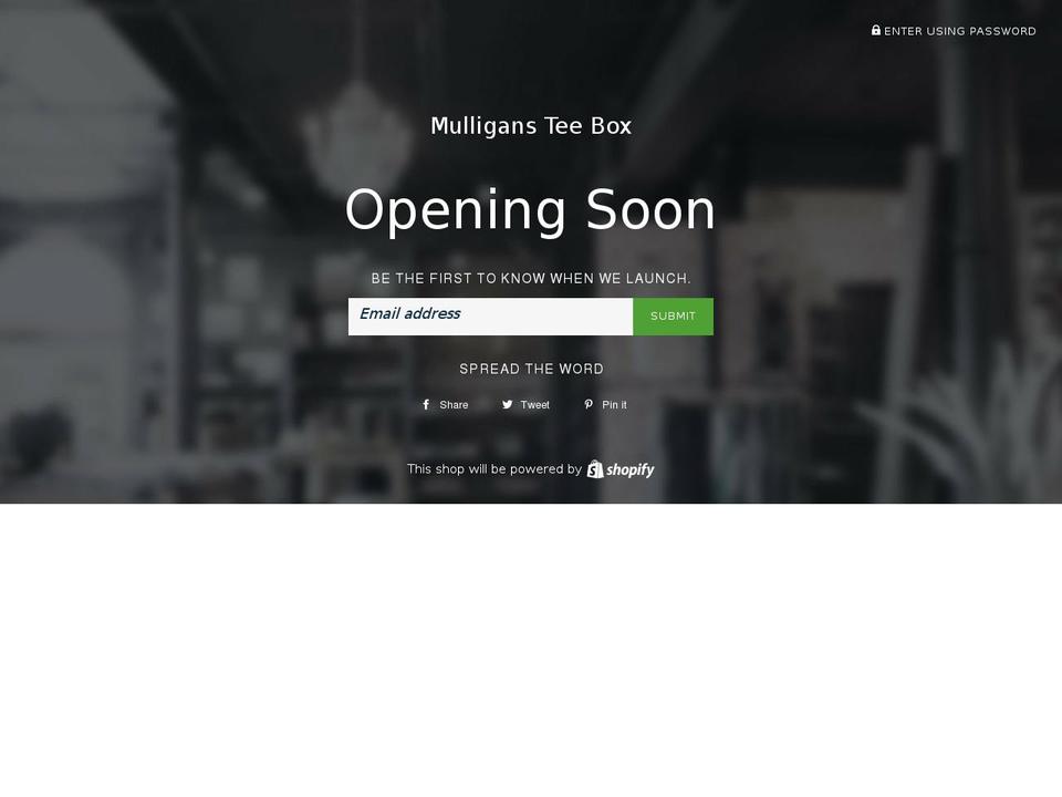 mulligansteebox.com shopify website screenshot