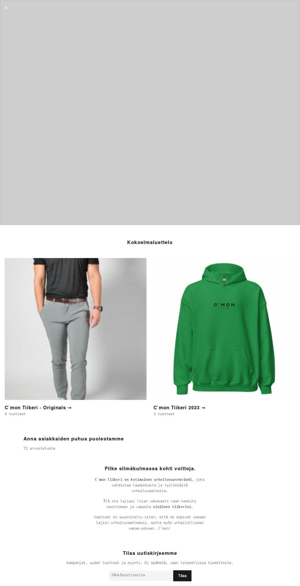 mulliganstore.fi shopify website screenshot