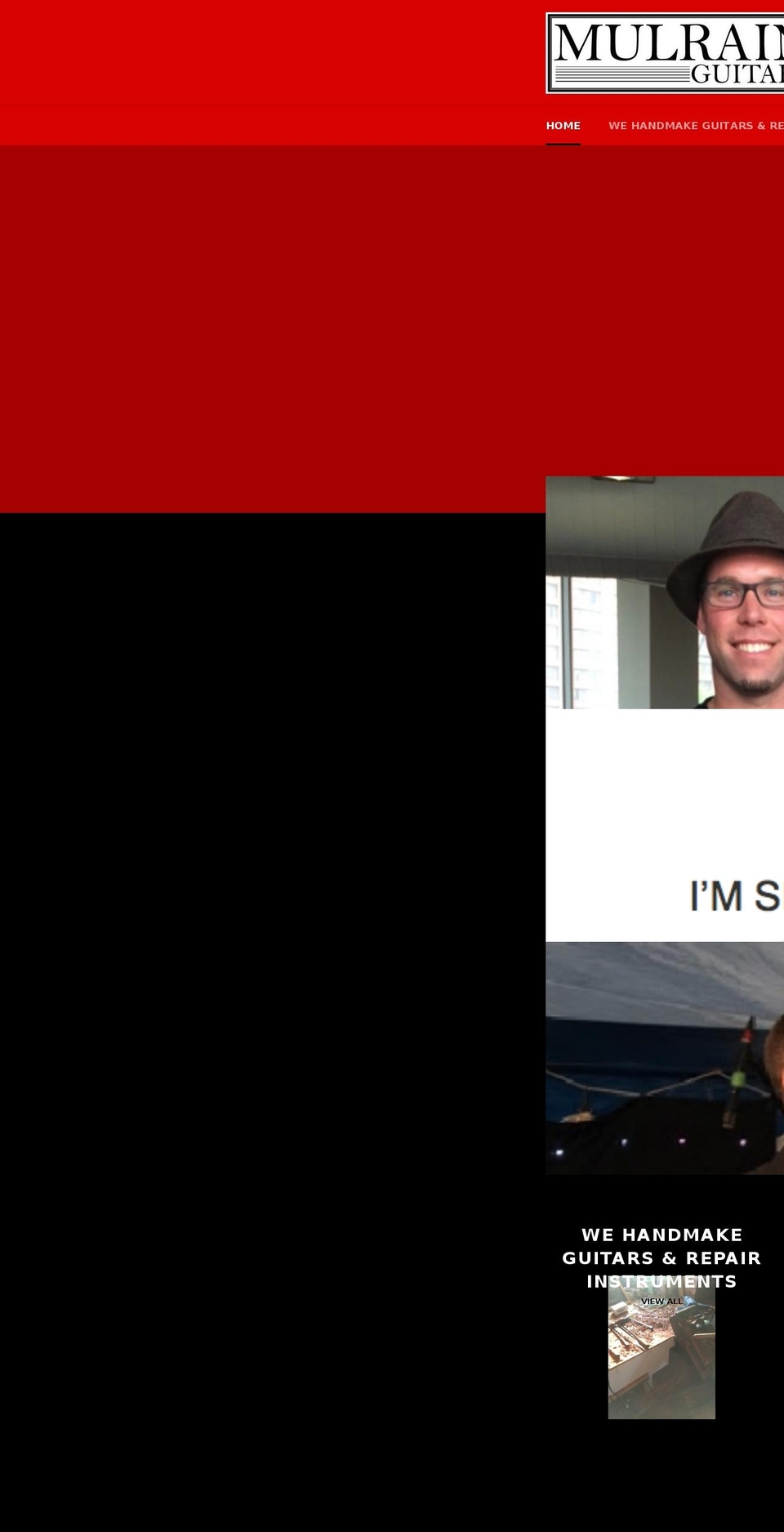 mulrainguitars.com — Shopify storefront screenshot