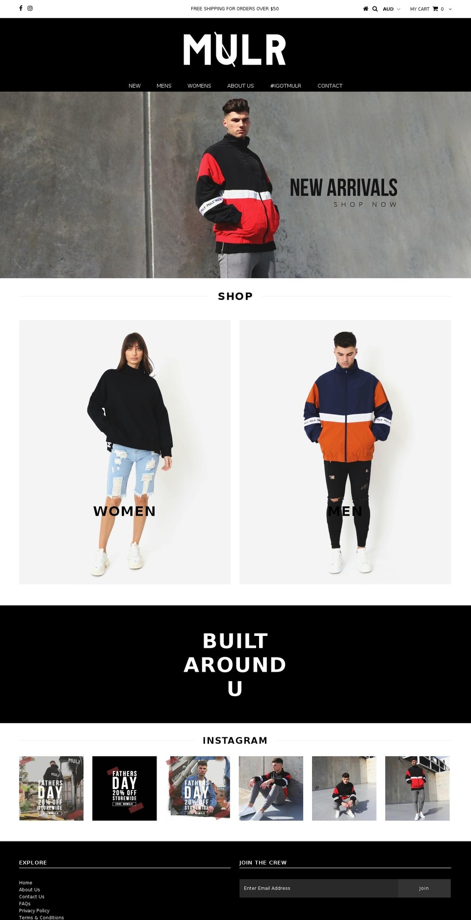 mulrthelabel.com — Shopify storefront screenshot