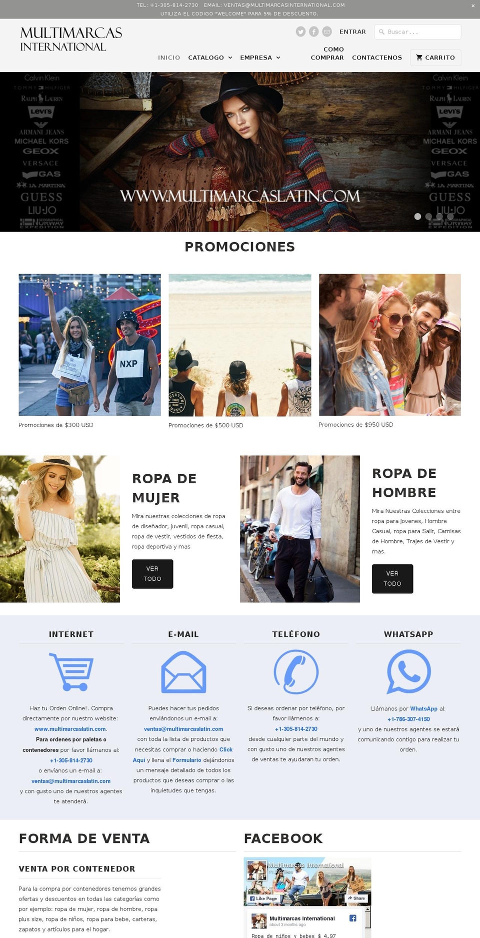 multimarcasbolivia.com — Shopify storefront screenshot