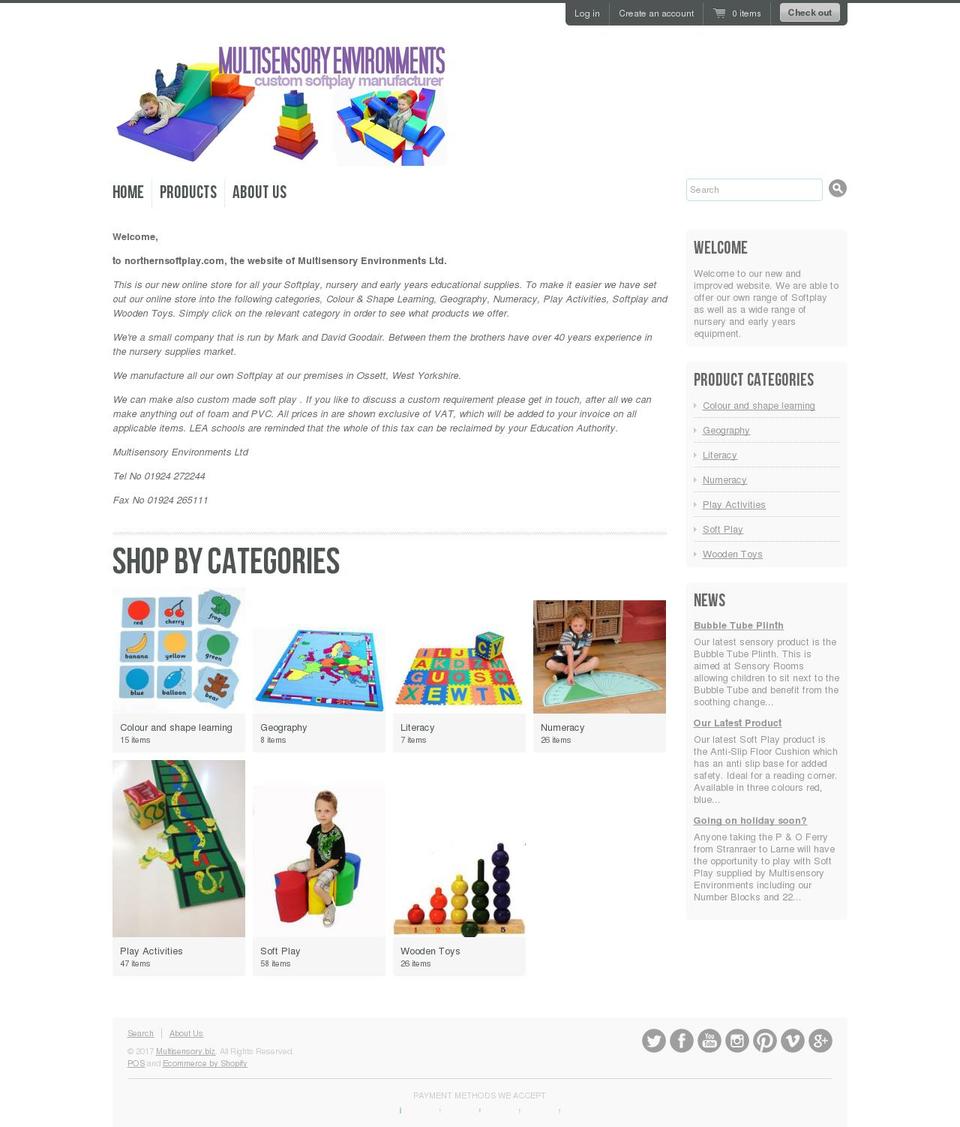 multisensory.biz shopify website screenshot