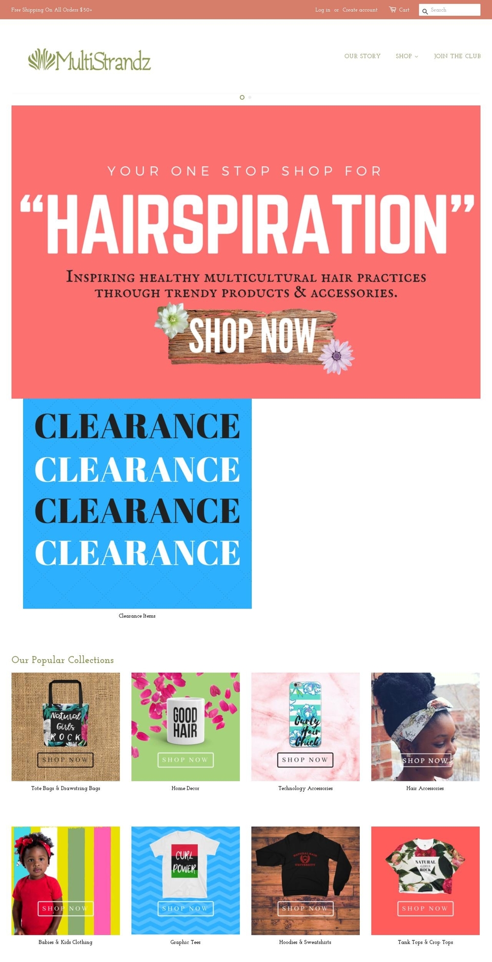 multistrandz.com — Shopify storefront screenshot