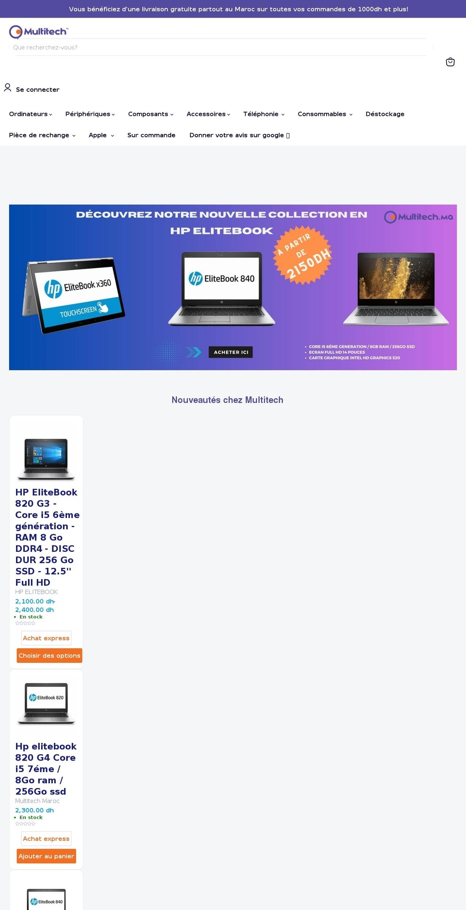 multitech.ma shopify website screenshot