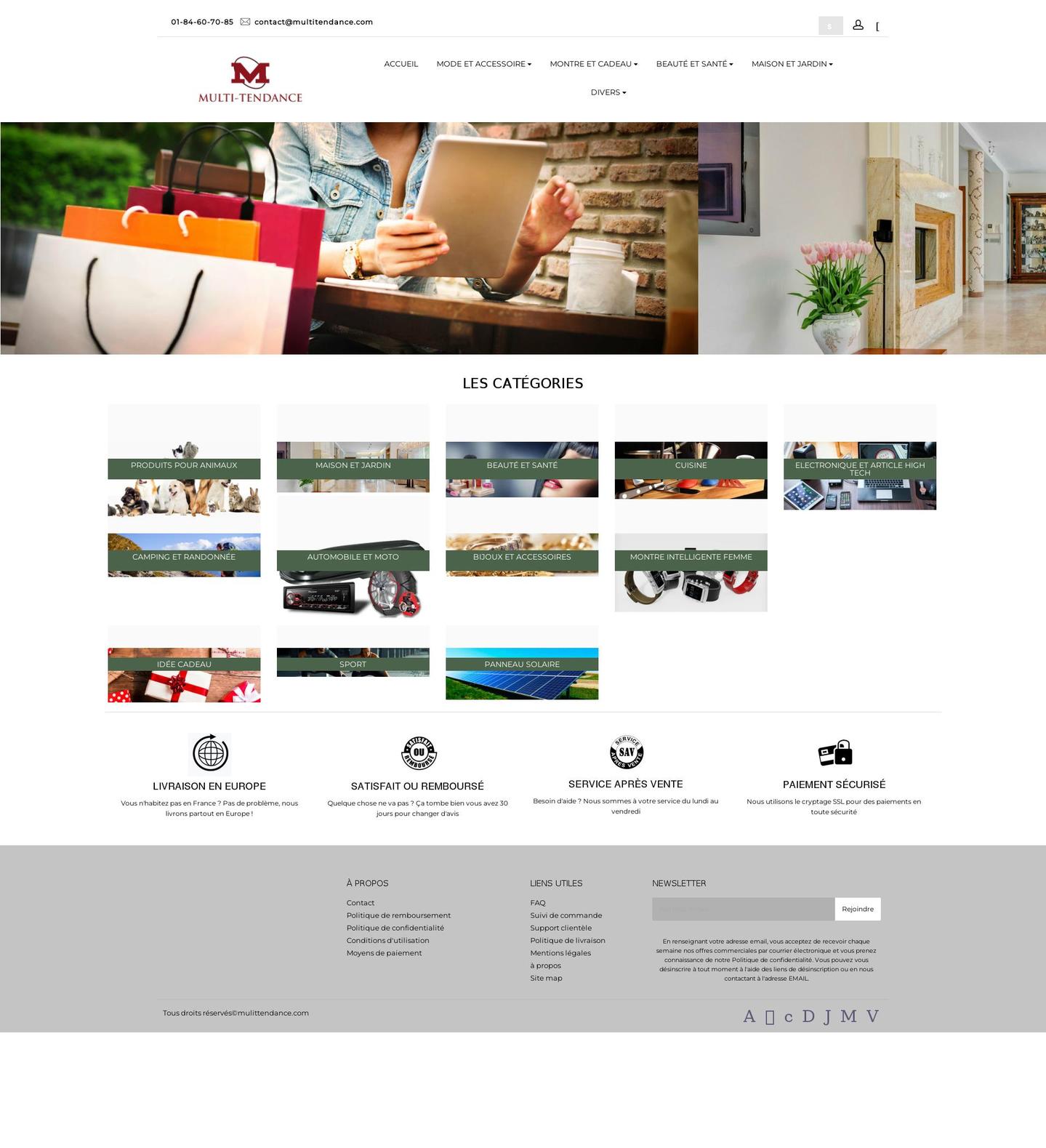 multitendance.com shopify website screenshot