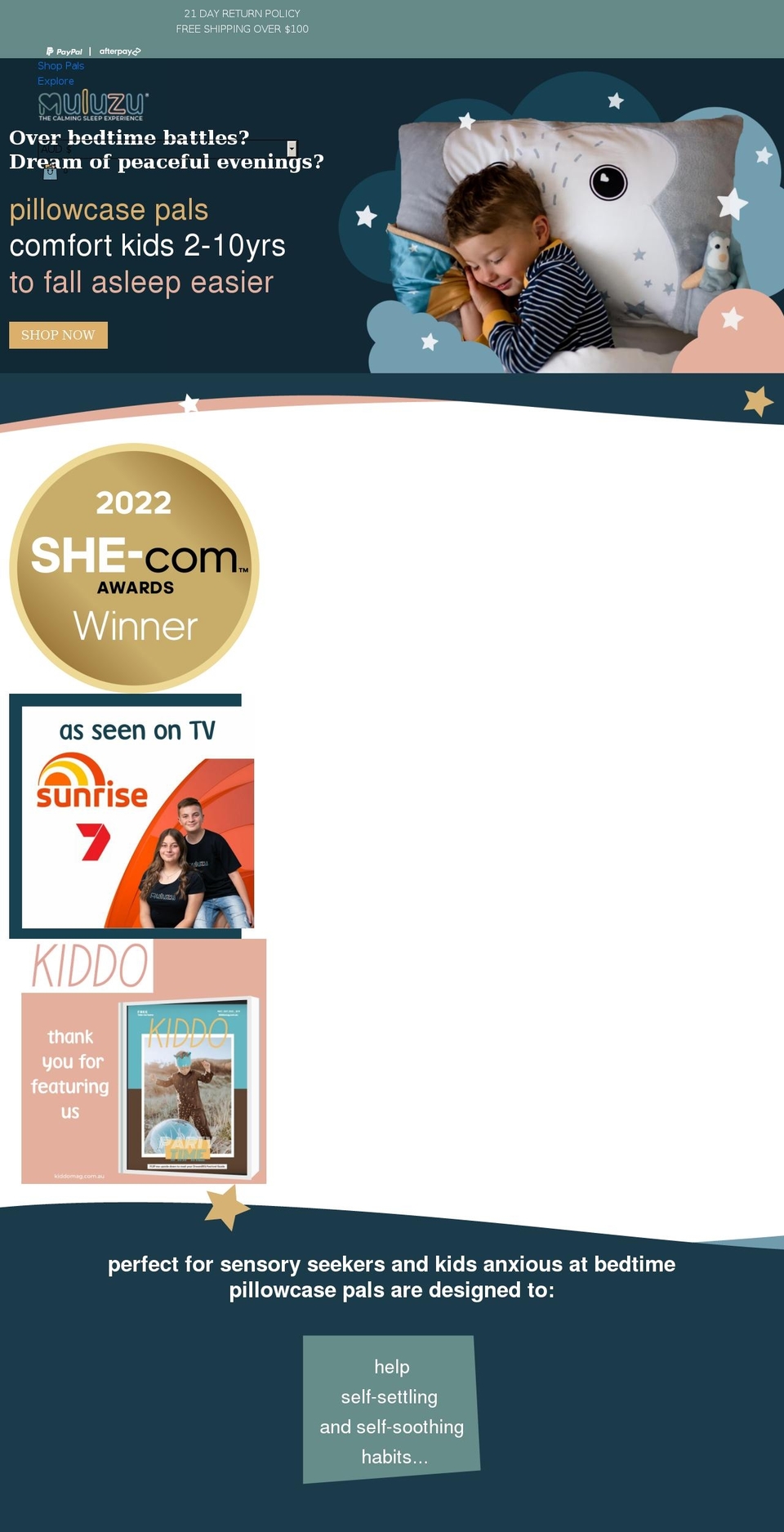 muluzu.com shopify website screenshot