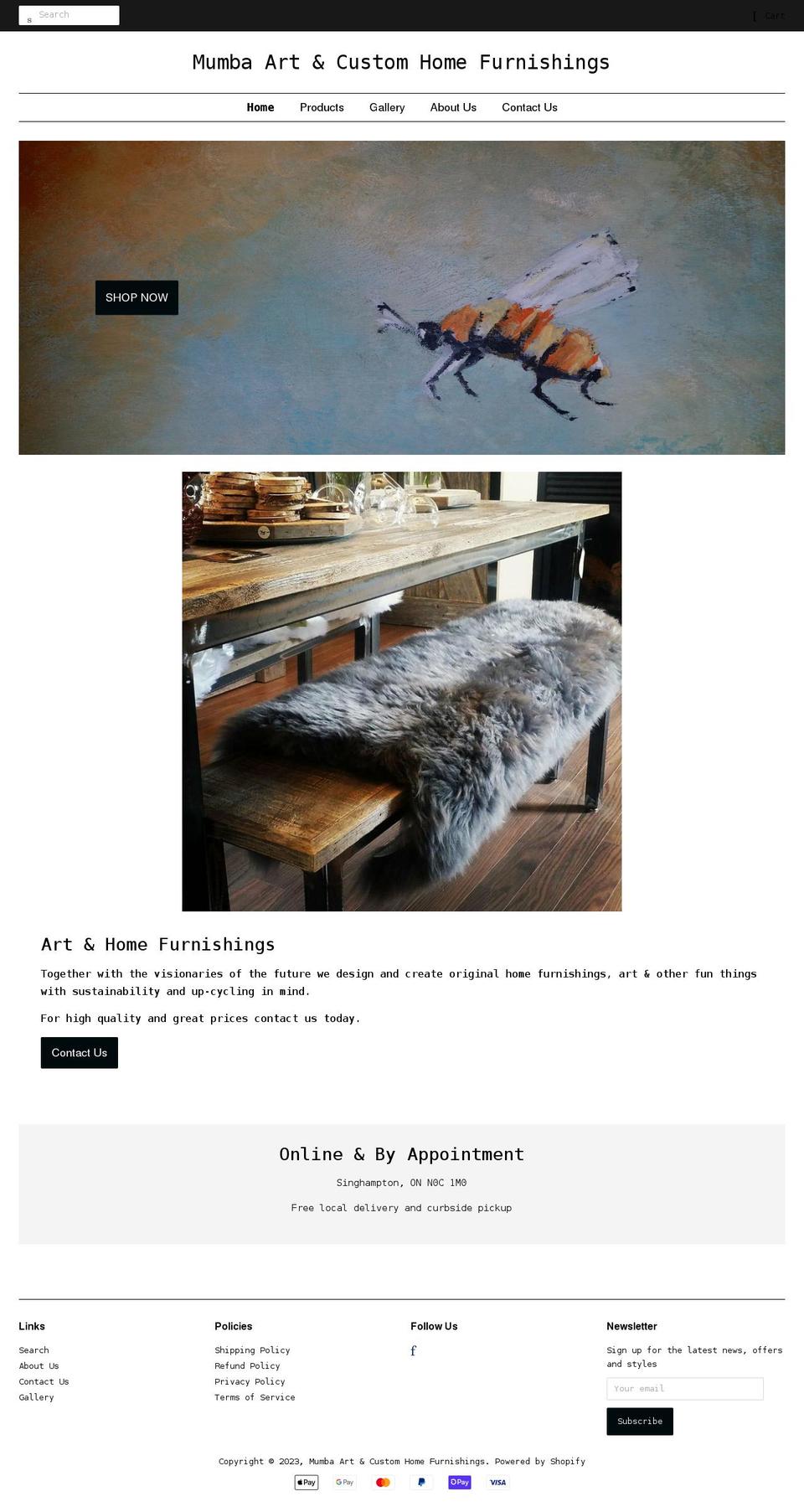 mumba.ca shopify website screenshot