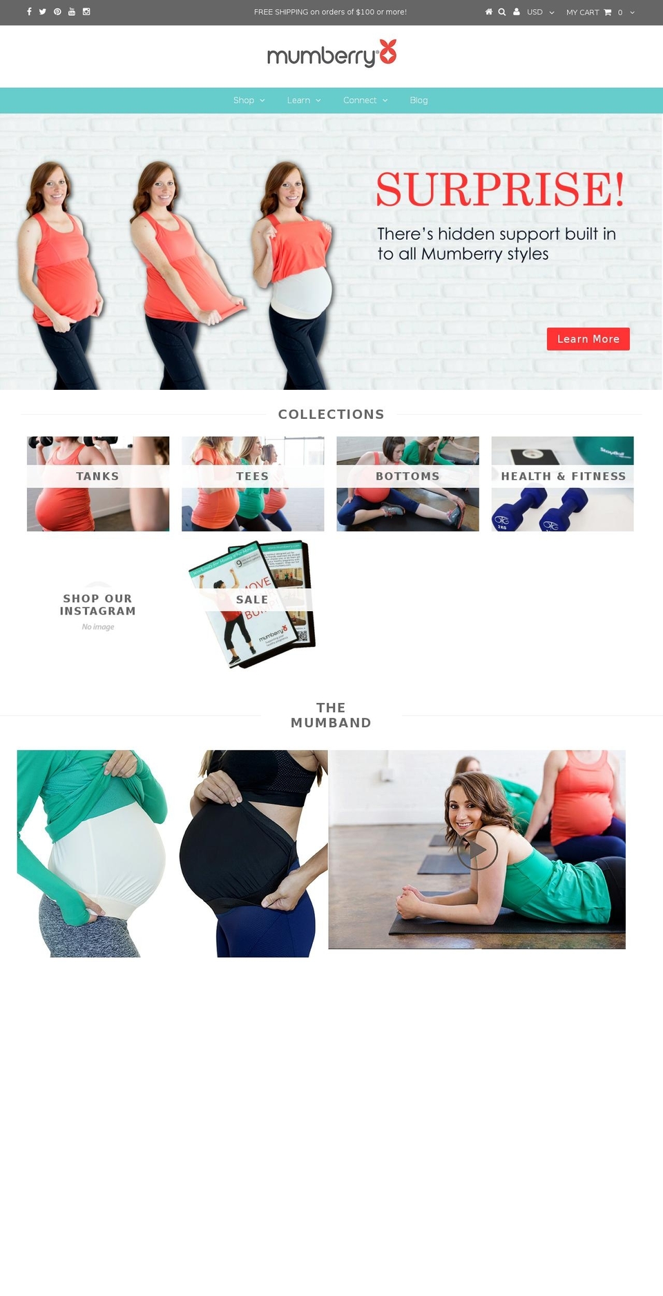 mumberry.com shopify website screenshot