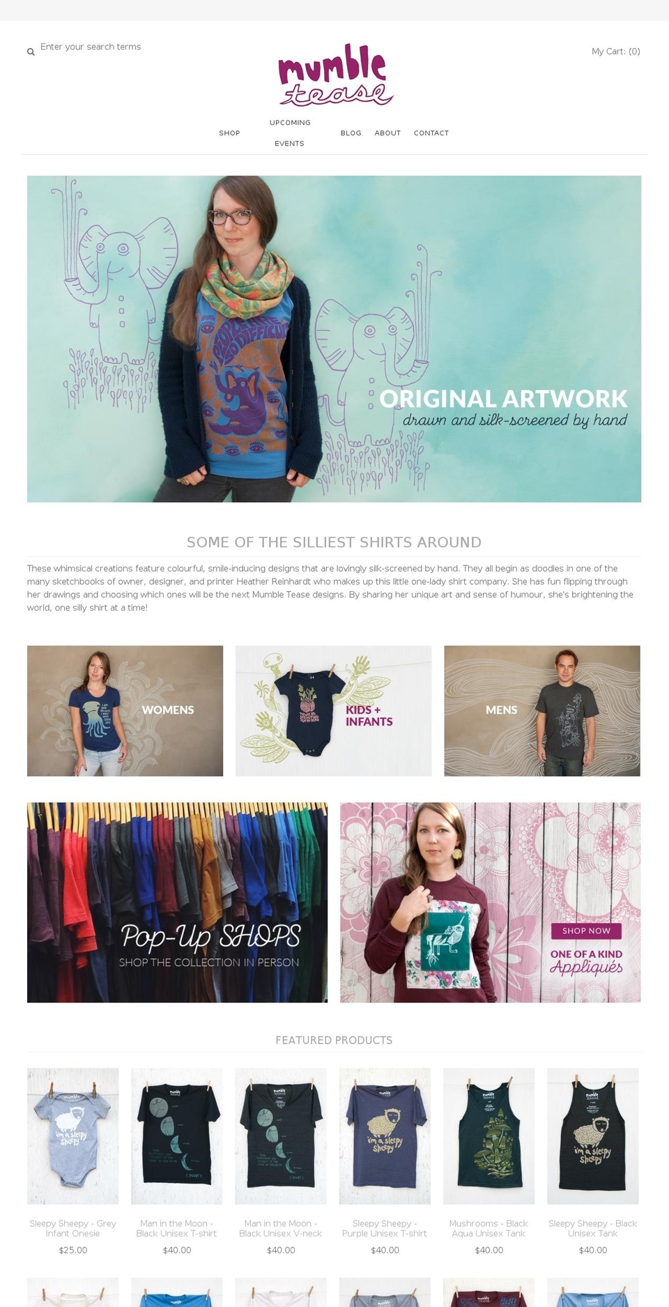 mumbletease.com shopify website screenshot