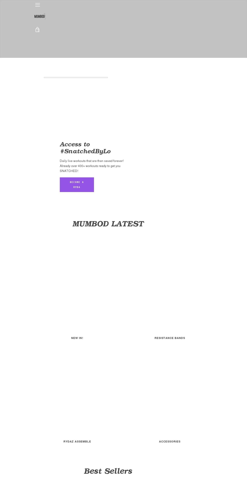 mumbod.com shopify website screenshot