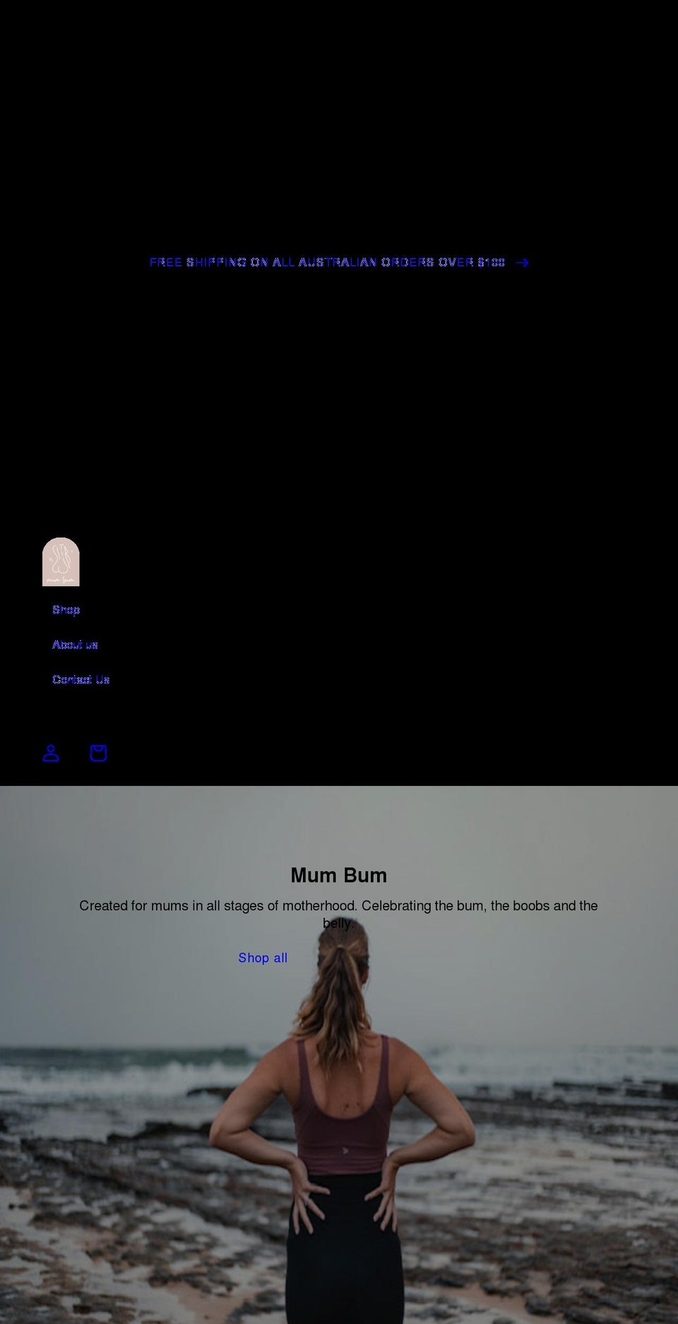 mumbum.com.au shopify website screenshot