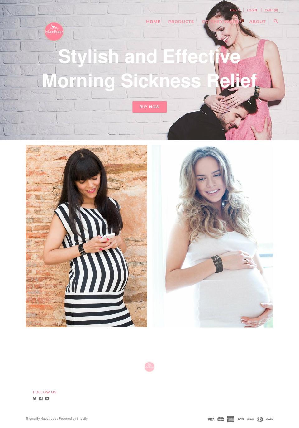 mumease.com shopify website screenshot