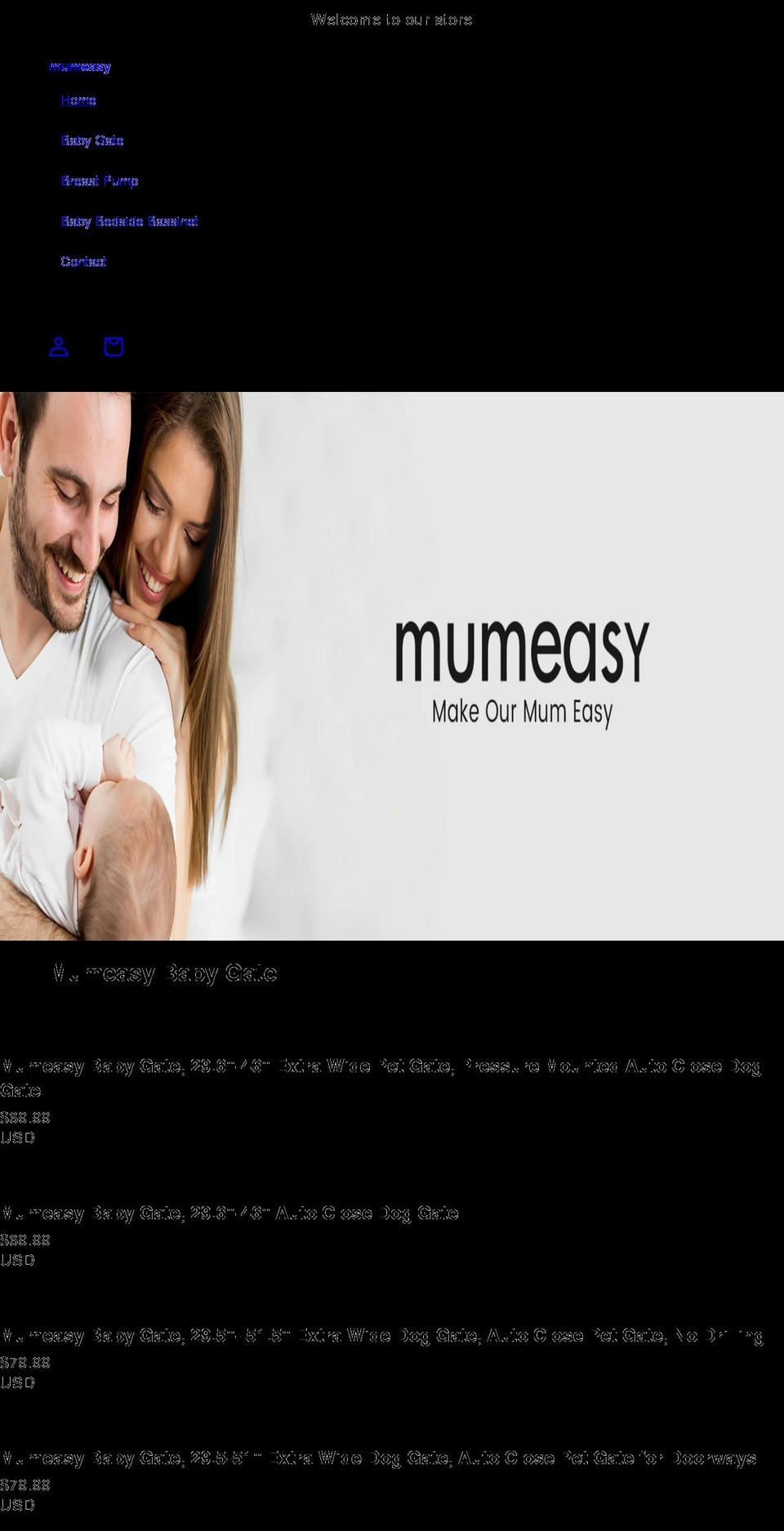 mumeasy.com shopify website screenshot