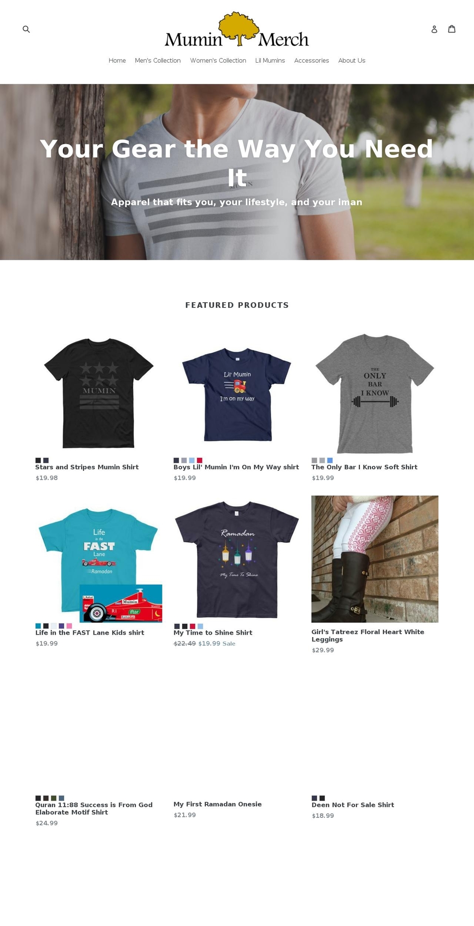 muminmerch.com — Shopify storefront screenshot