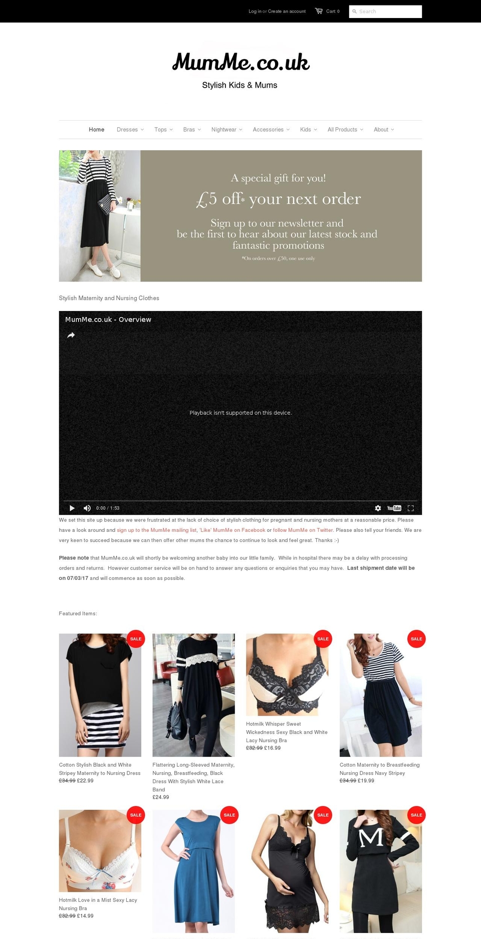 mumme.co.uk shopify website screenshot