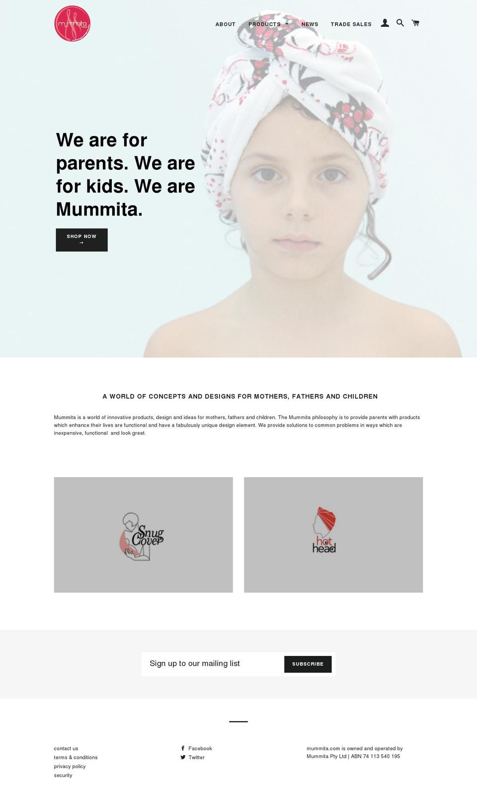 mummita.org shopify website screenshot