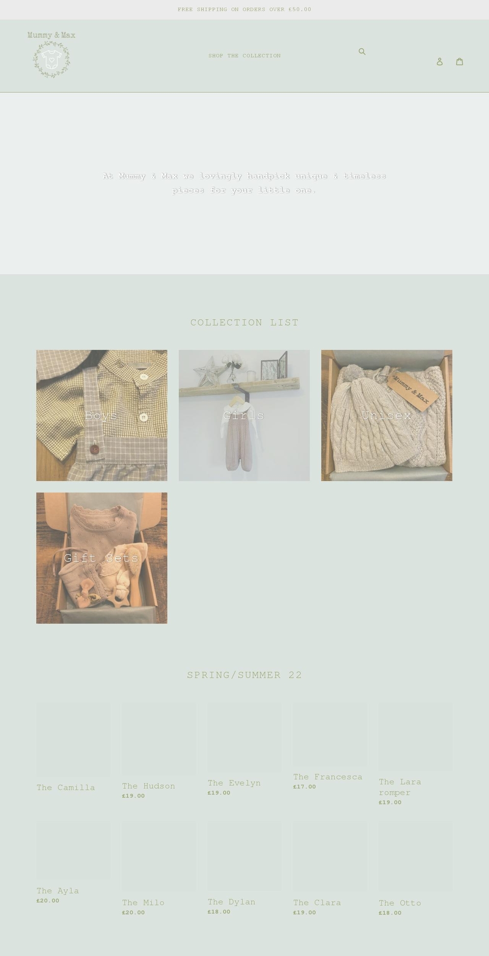 mummyandmax.com shopify website screenshot