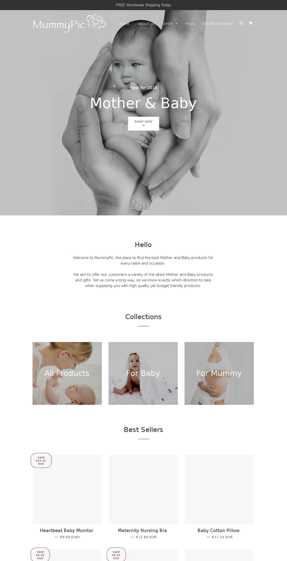 mummypic.com — Shopify storefront screenshot