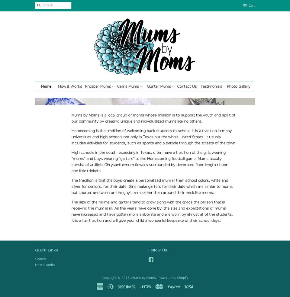 mumsbymoms.com — Shopify storefront screenshot