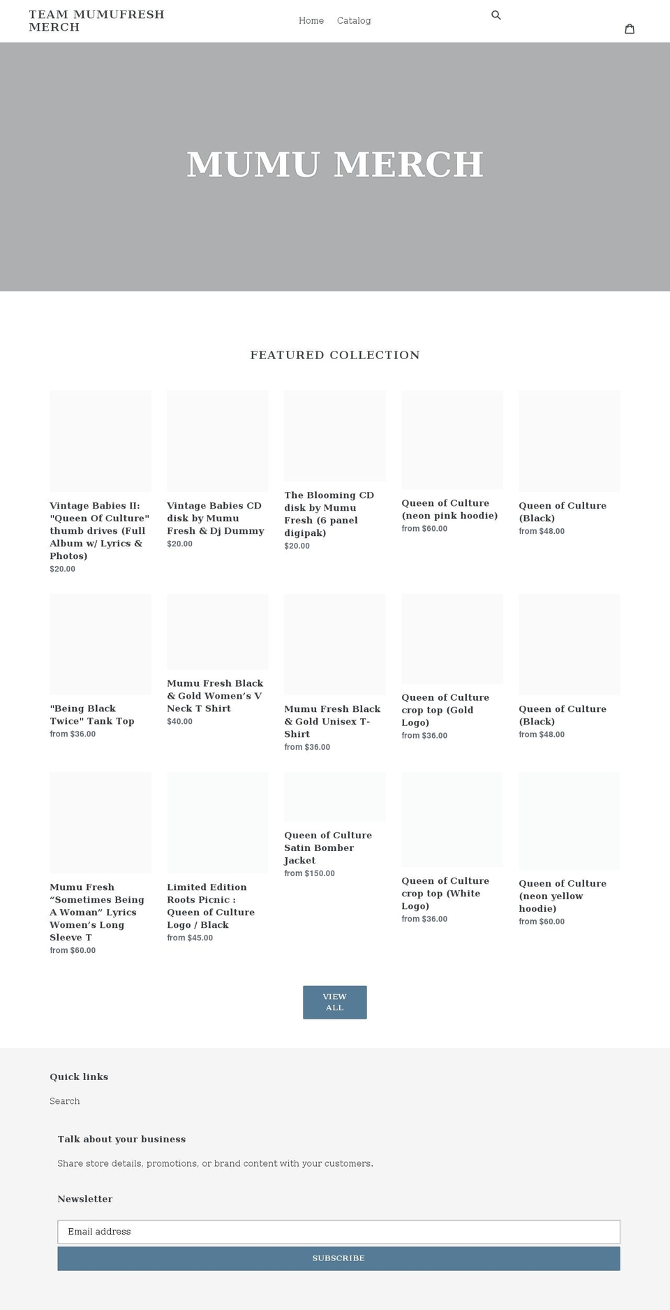 mumufresh.myshopify.com shopify website screenshot