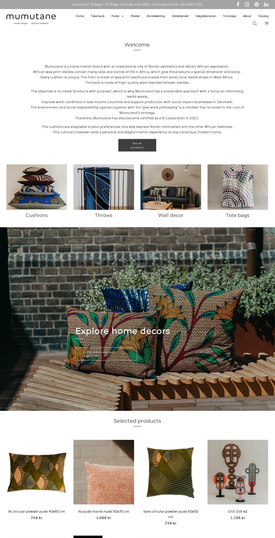mumutane.com — Shopify storefront screenshot