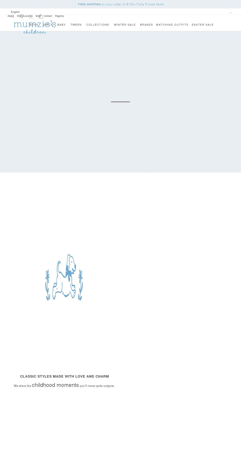 mumzieschildren.com shopify website screenshot