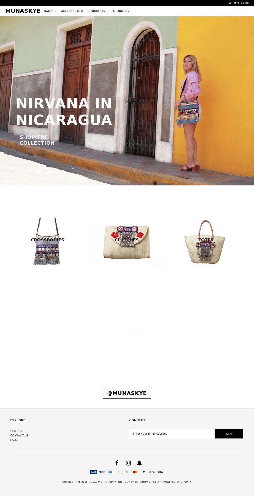 munaskye.com — Shopify storefront screenshot