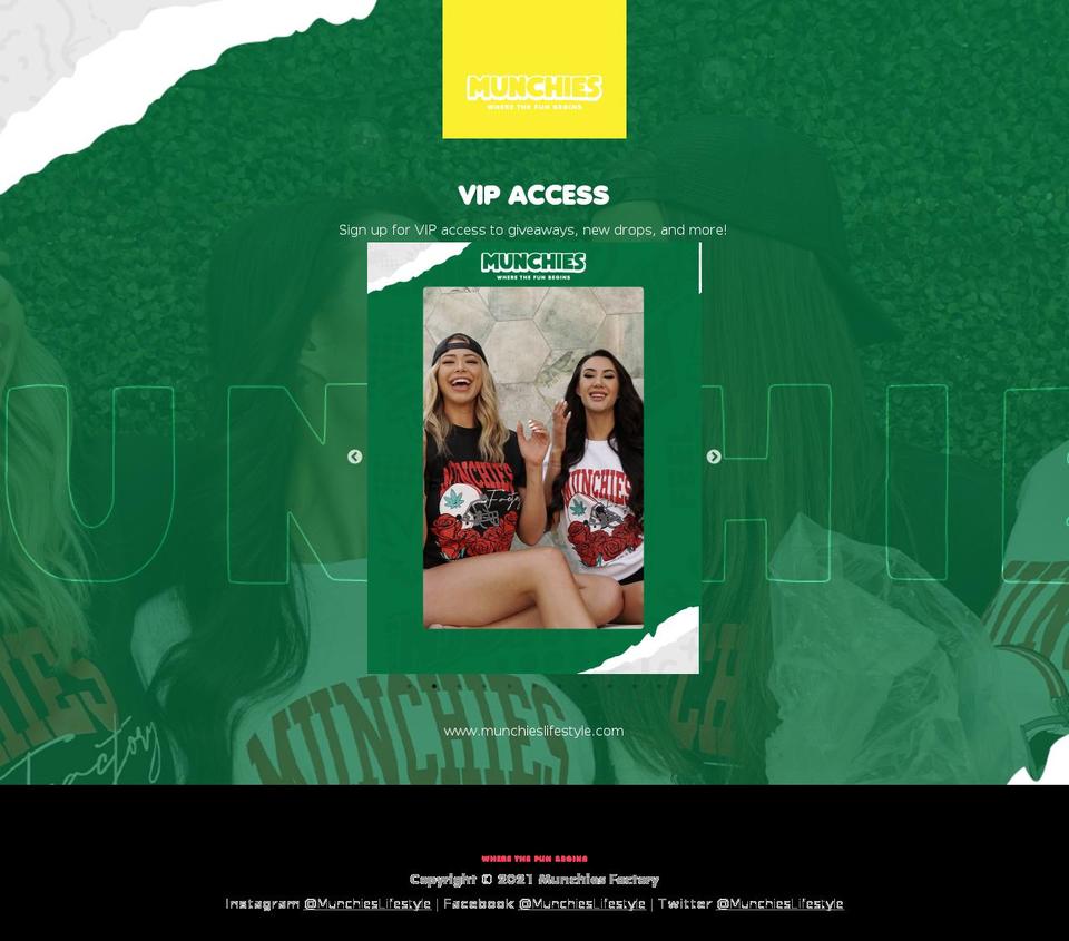munchieslifestyle.com shopify website screenshot