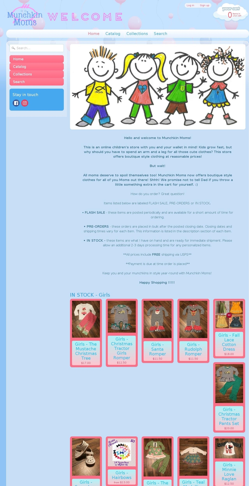 munchkinmoms.com — Shopify storefront screenshot