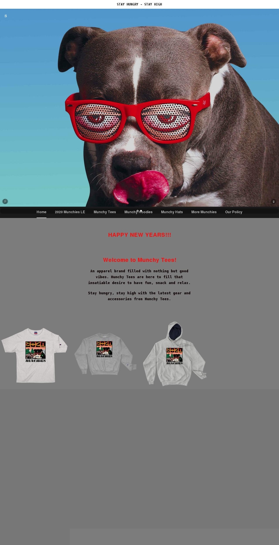 munchytees.com shopify website screenshot