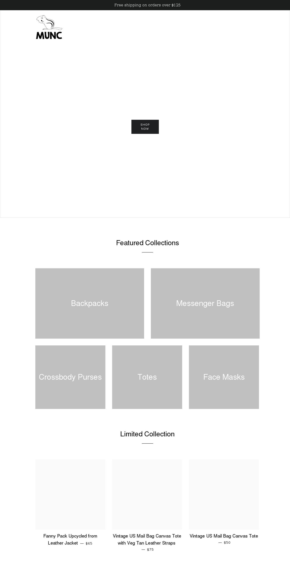 muncstudio.com shopify website screenshot