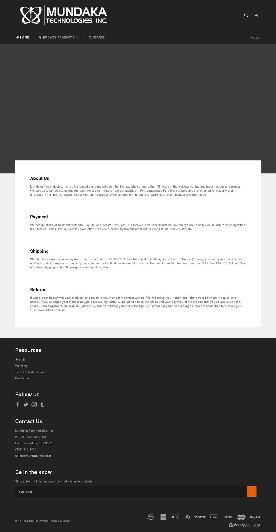 mundakawg.com shopify website screenshot