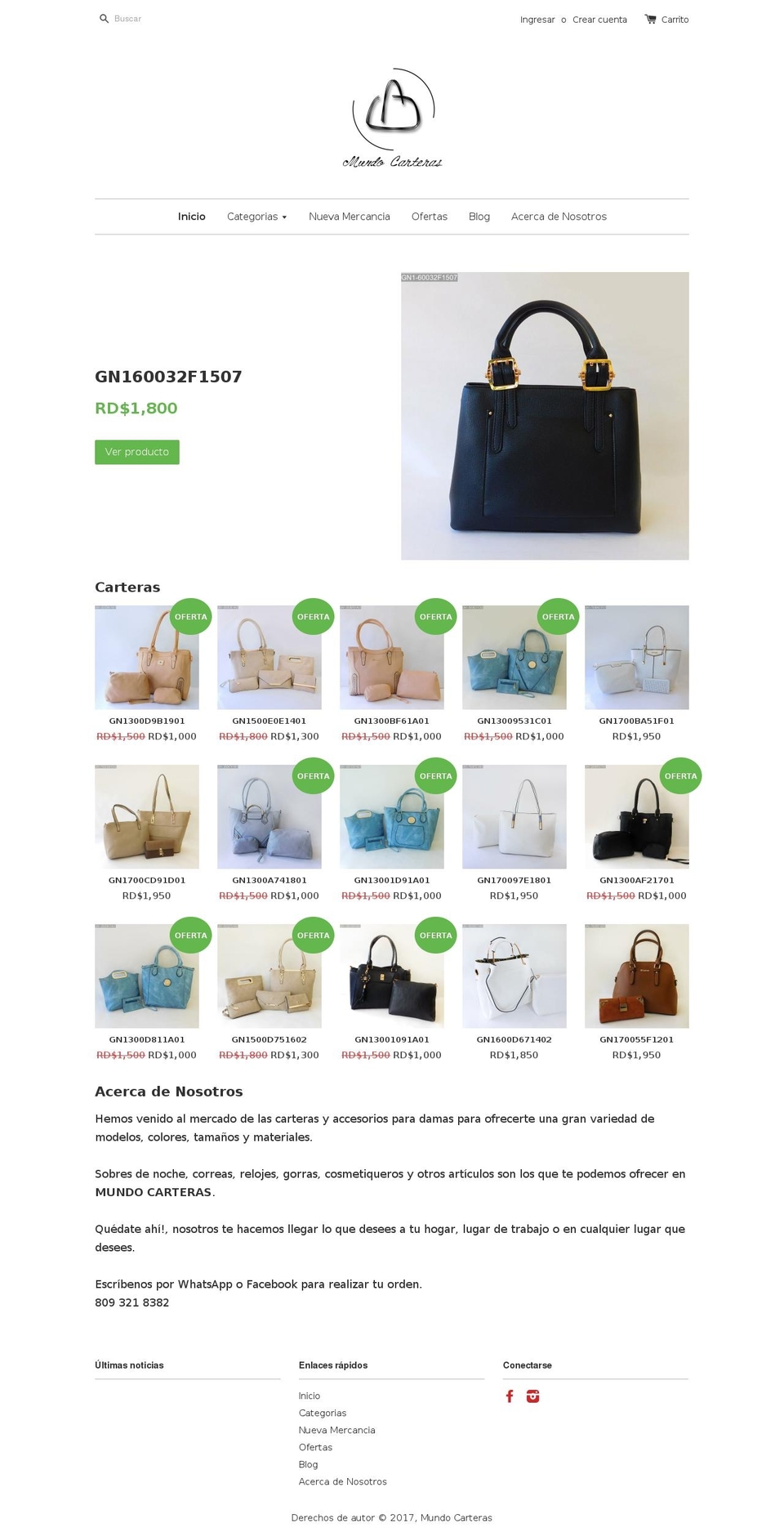 mundo-carteras.com shopify website screenshot