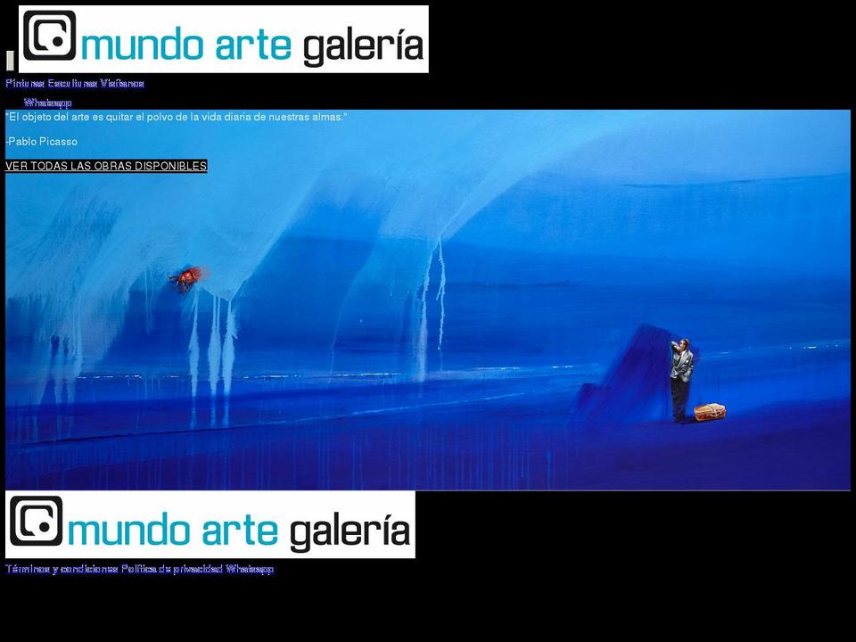 mundoartegaleria.com shopify website screenshot