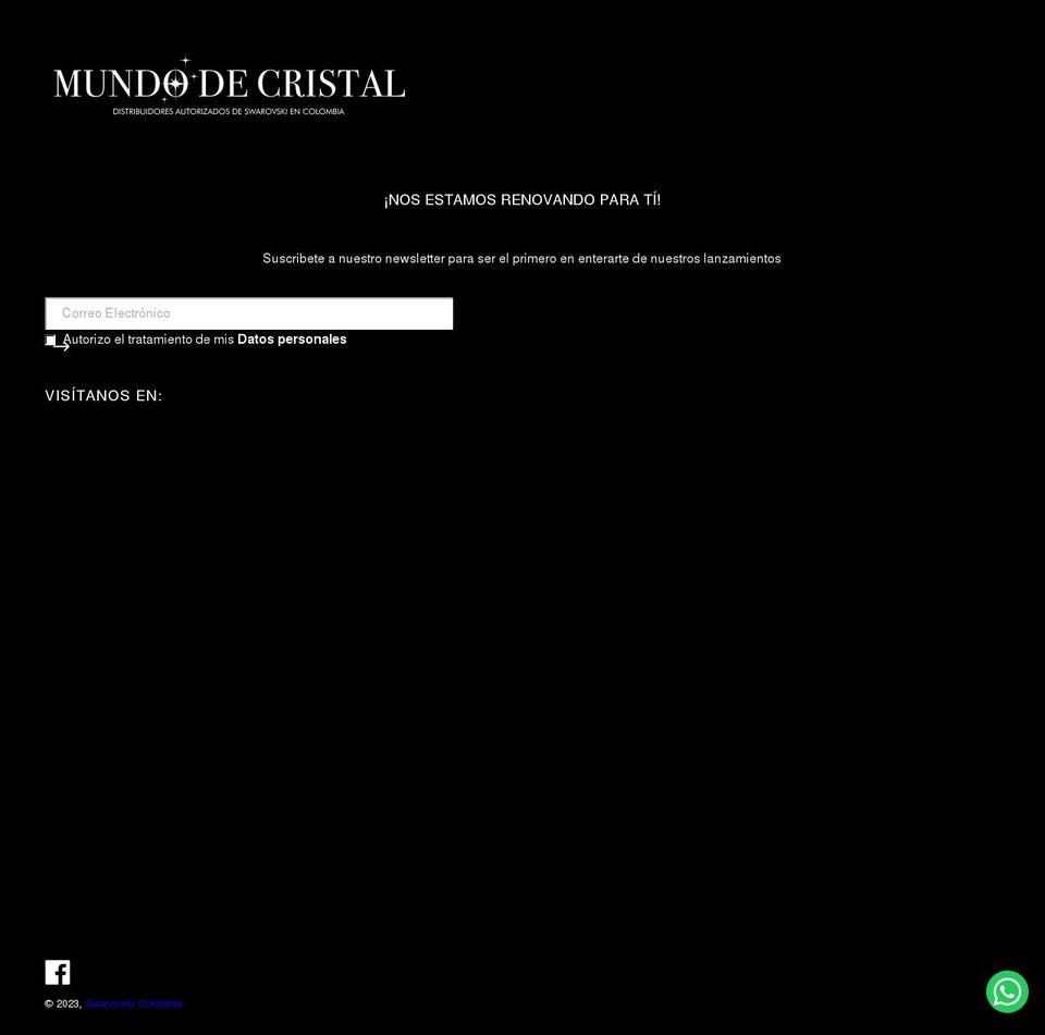 mundodecristal.com.co shopify website screenshot