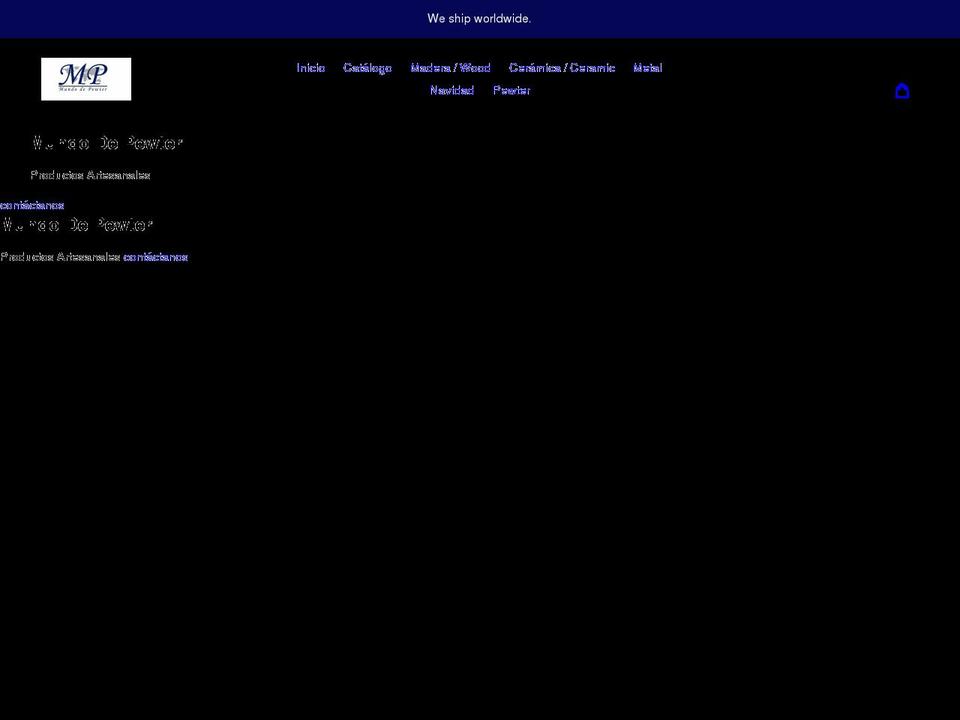 mundodepewter.com shopify website screenshot