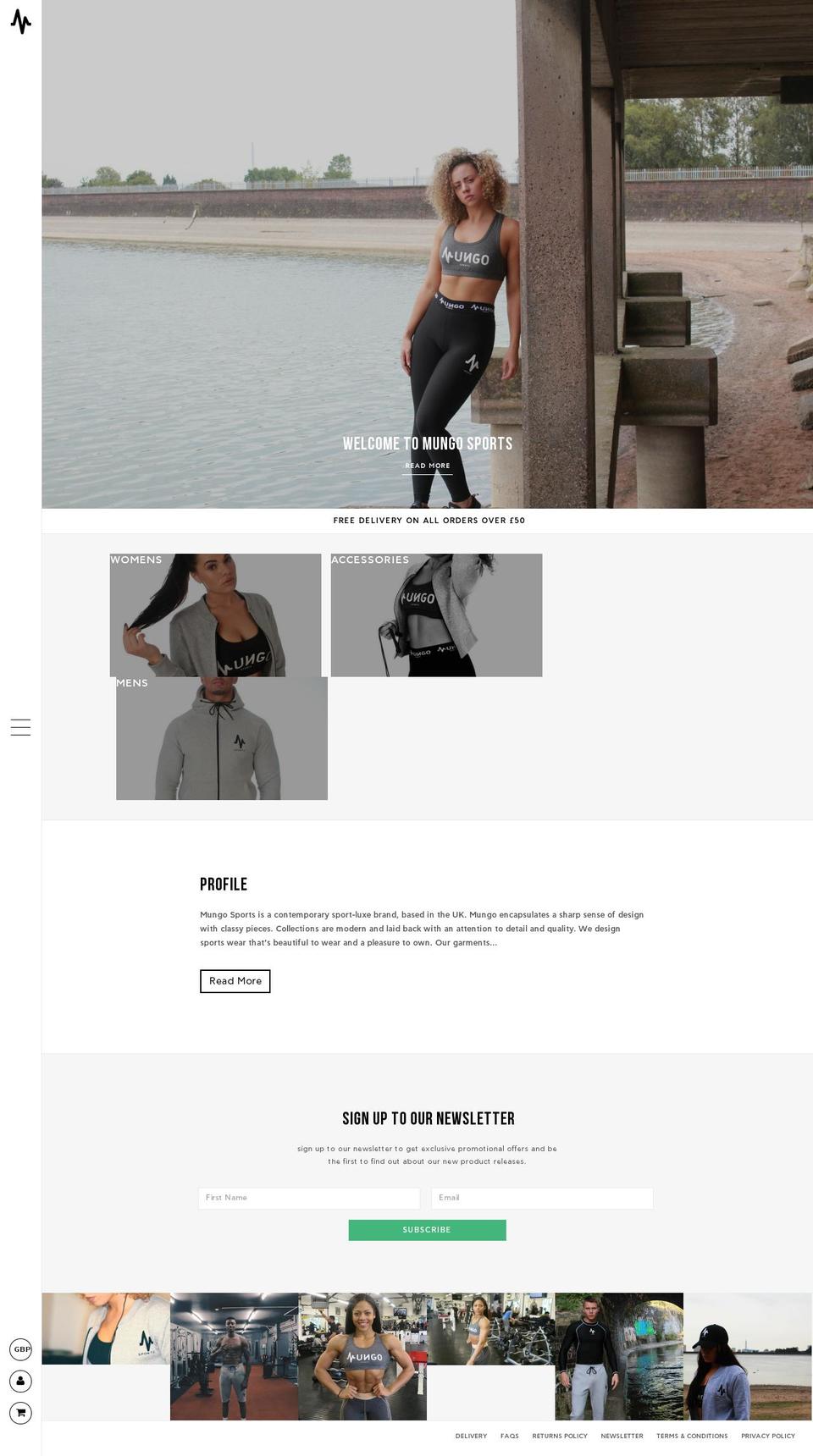 mungosports.com — Shopify storefront screenshot