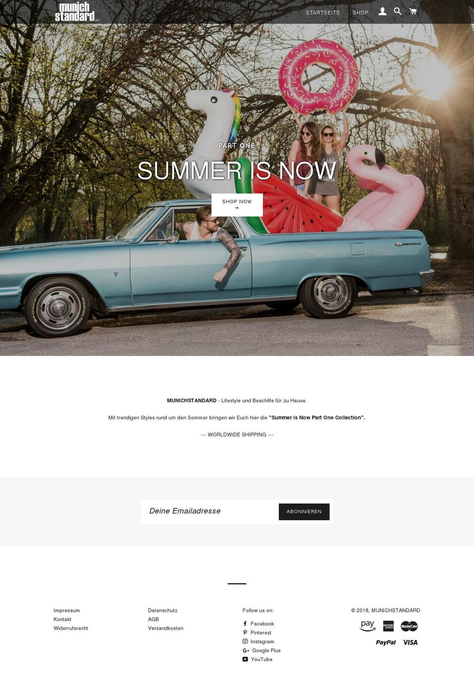 munichstandard.com — Shopify storefront screenshot