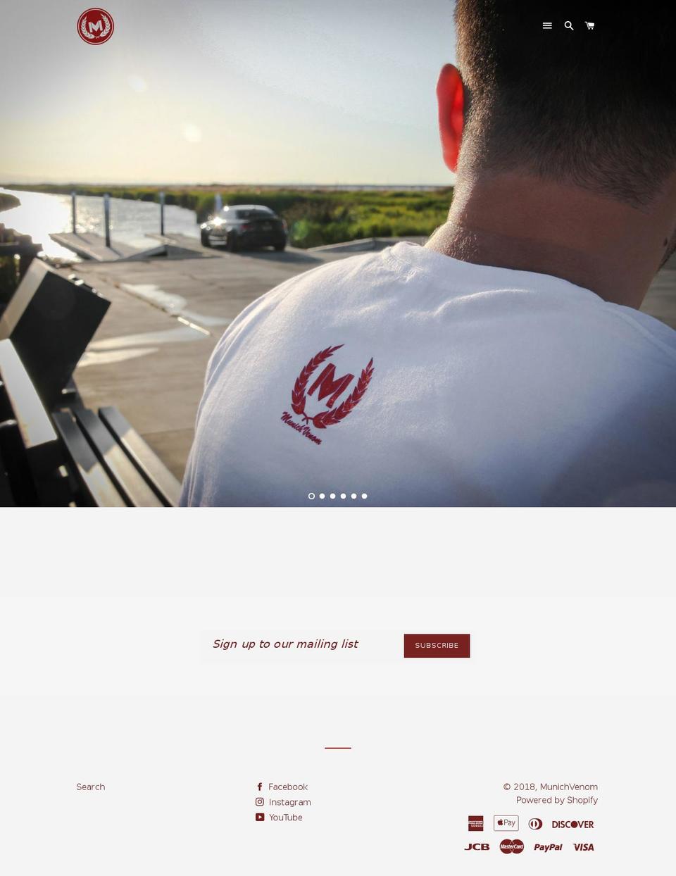 munichvenom.com — Shopify storefront screenshot