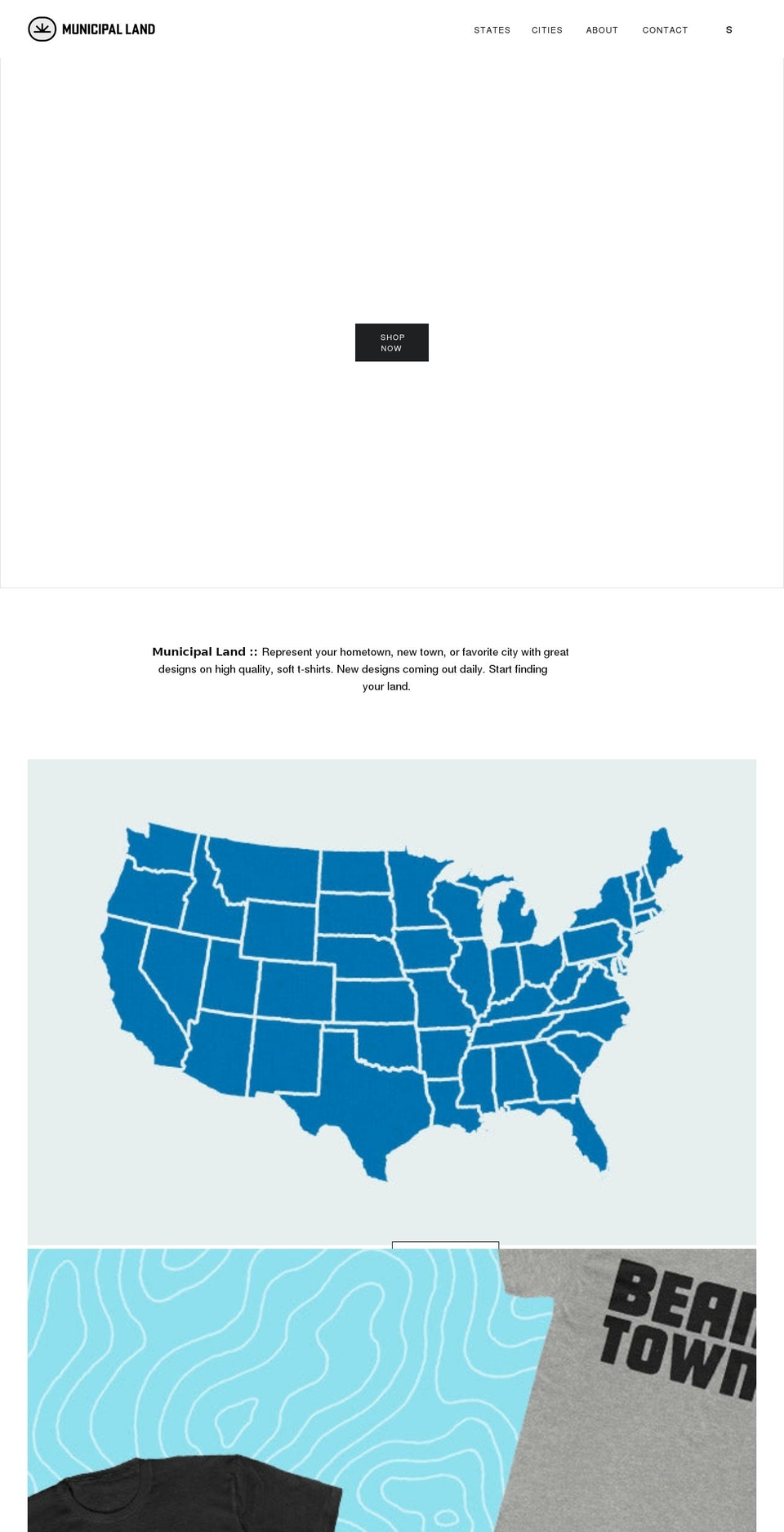 municipal.land shopify website screenshot