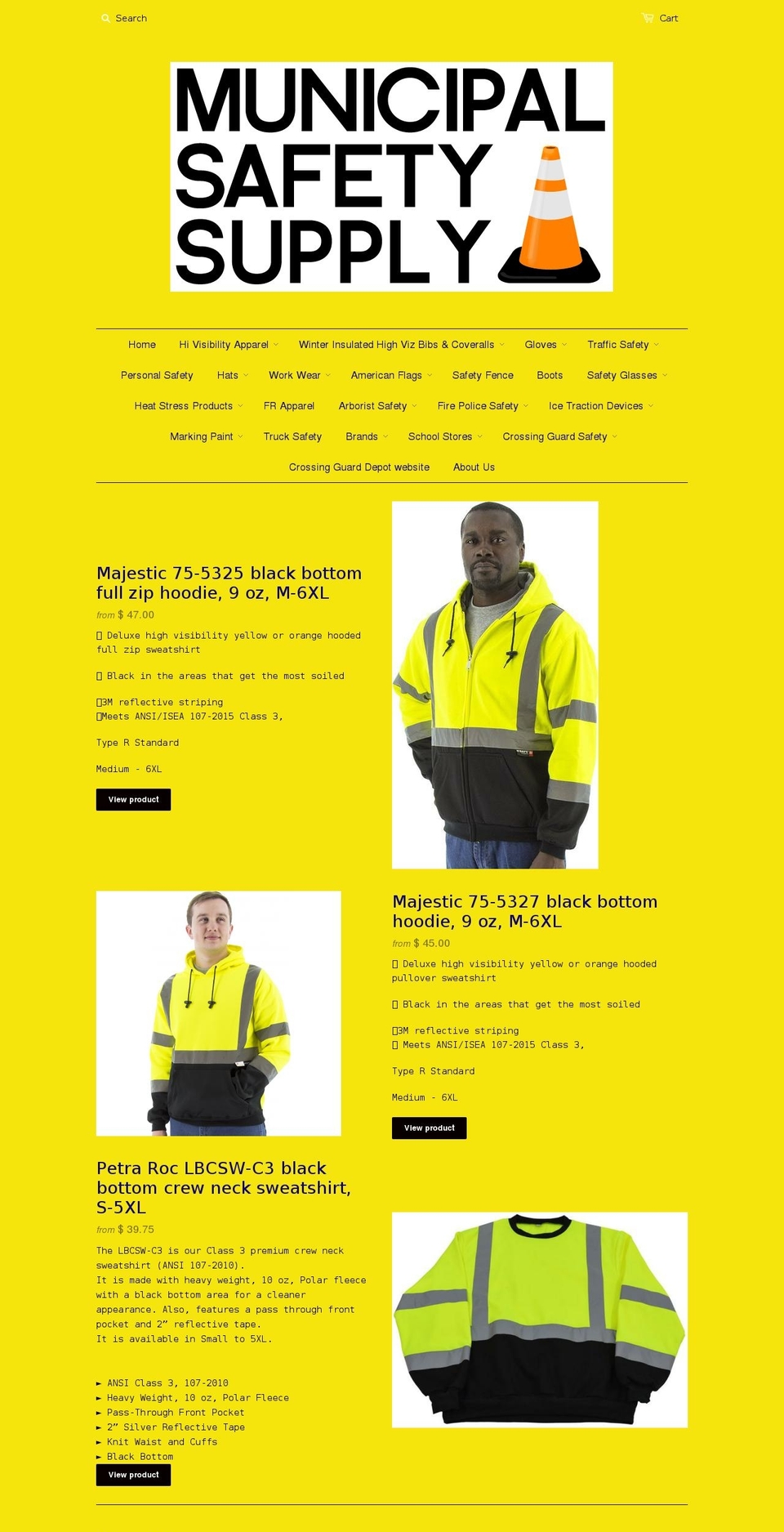 municipalsafetysupply.com shopify website screenshot