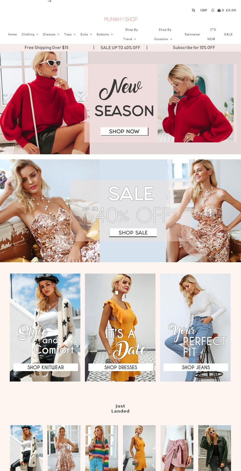 munikhshop.com — Shopify storefront screenshot